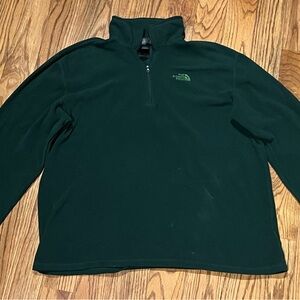 The North Face Men's Dark Green Zip-Up Sweater